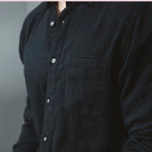 "The Ripper" Organic Cotton Gauze L/S- Black